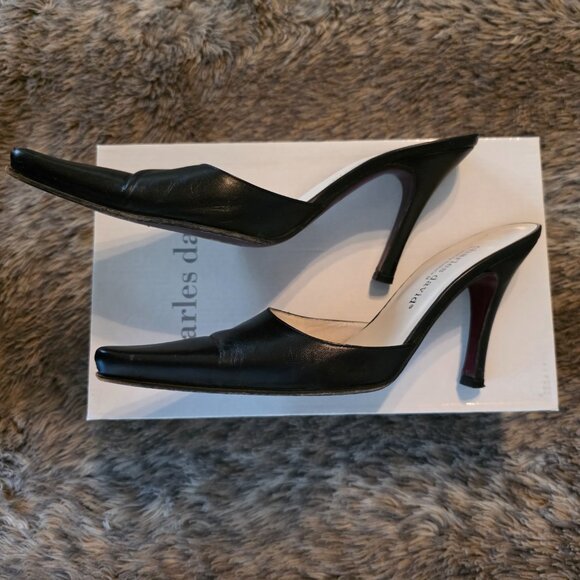 Charles David black leather Azure Heels 7 - Picture 4 of 7